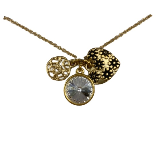 CHARMING INSPIRATIONS Necklace Mom Gold-Plated Crystal Charm Gold-Plated 18 inch - Picture 3 of 5